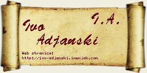 Ivo Ađanski vizit kartica